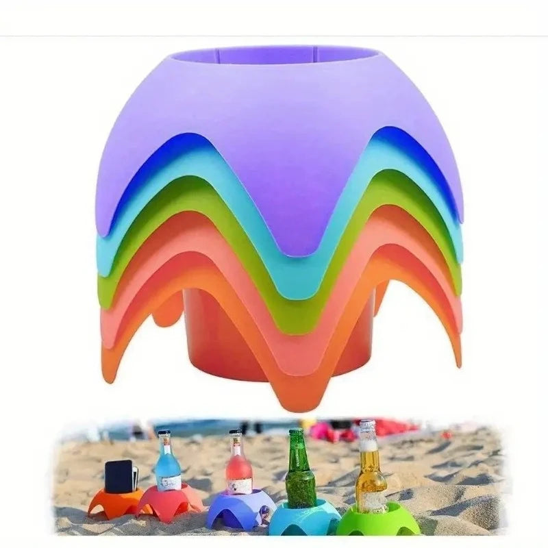 Beach Cup Holder Tray Drink Holders Portable Beer Stand Accessories Zpaxo