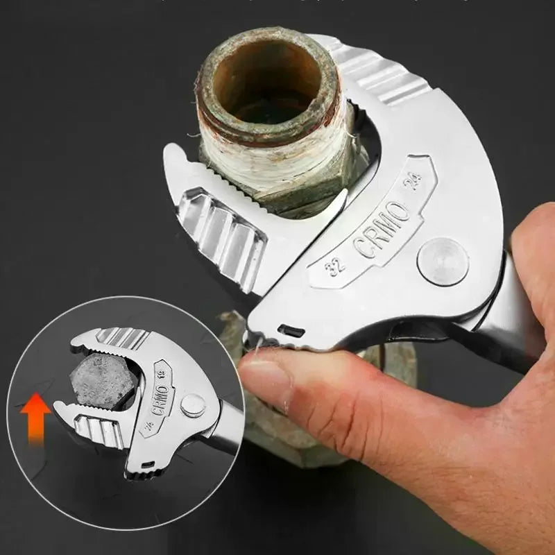 1Pcs Automotive Chassis Repair Pipeline Flange Installation Ratchet Self-tightening Adjustable Crab Claw Wrench Zpaxo