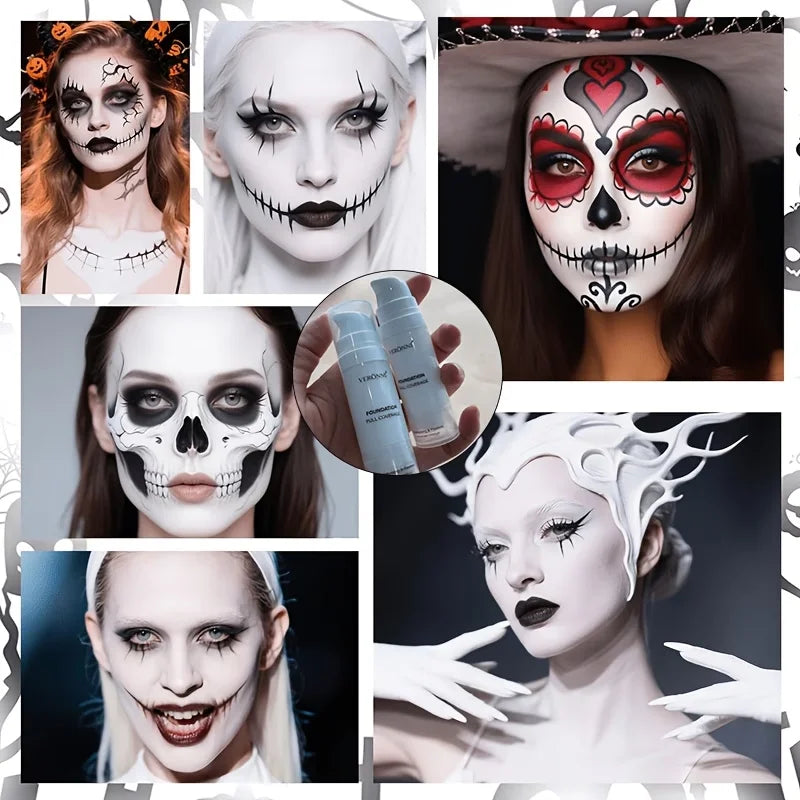 White Foundation Festival Waterproof Liquid Full Coverage Mixable Zpaxo