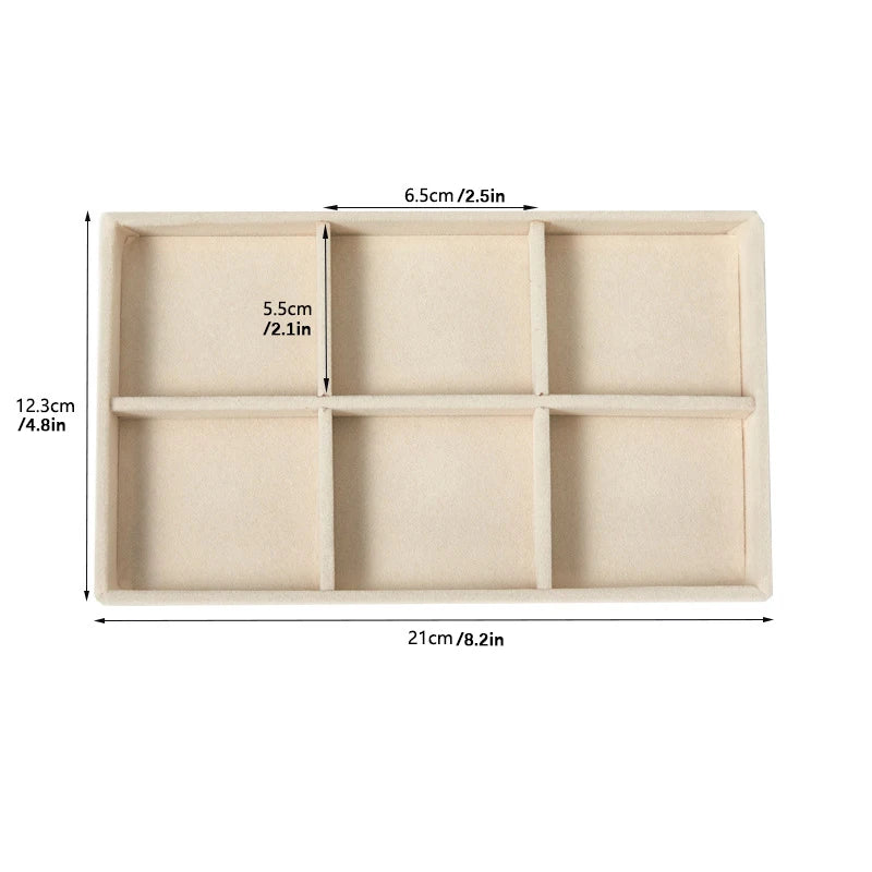 Velvet Jewelry Display Tray Set – Ring, Earring & Necklace Organizer