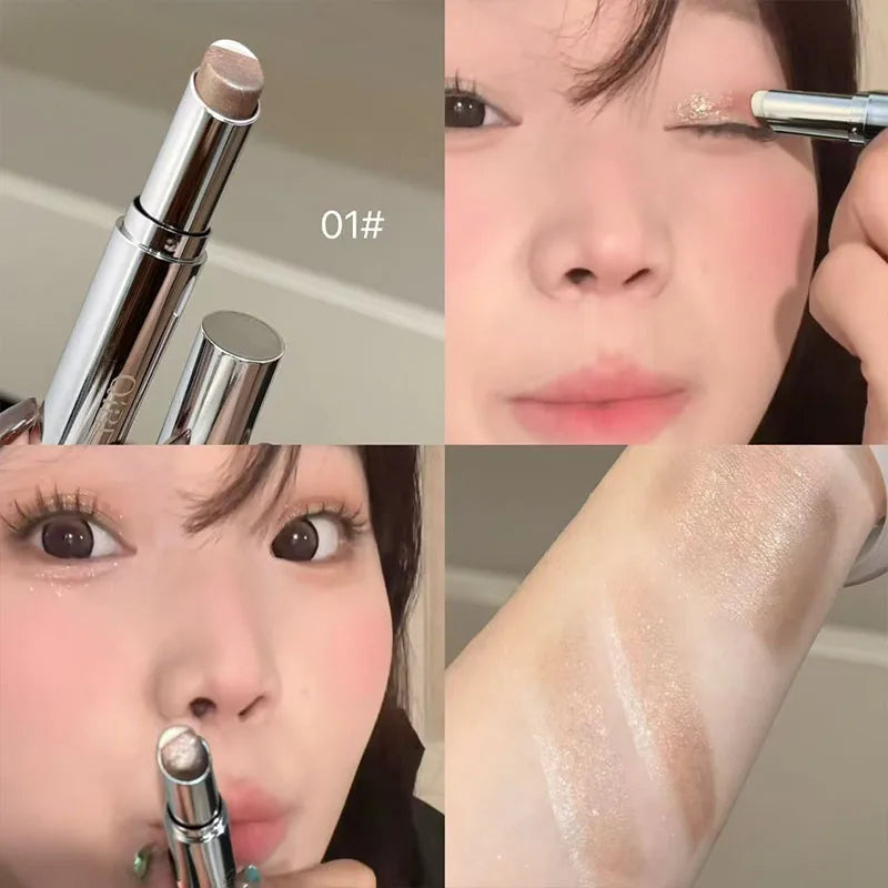 Eyeshadow Stick Is Long-lasting and Easy To Color, Waterproof and Anti-smudge Fine Flash Eyeshadow. Zpaxo 01