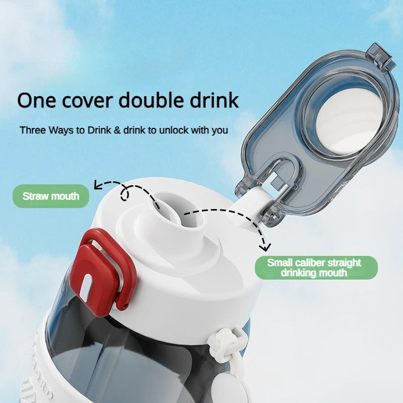 Large Capacity Sports Water Bottle Leakproof Anti-scald Plastic