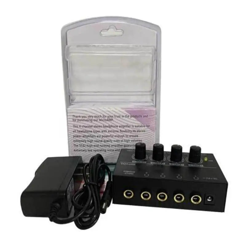 652F Compact Stereo Amplifier Power Adapter 10MHz Earphone Amp Music Zpaxo