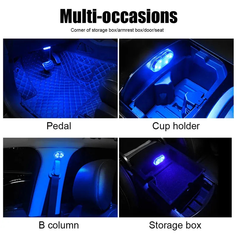 LED Touch Car Ceiling Light – USB Rechargeable Interior Lamp