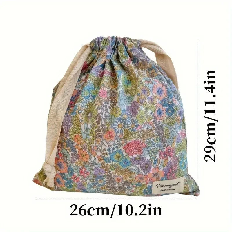 Hot Embroidery Bow Drawstring Bag, Multi-purpose Storage Box, Portable Travel and Home Dust Bag, Mom and Diaper Bag YUZI Zpaxo