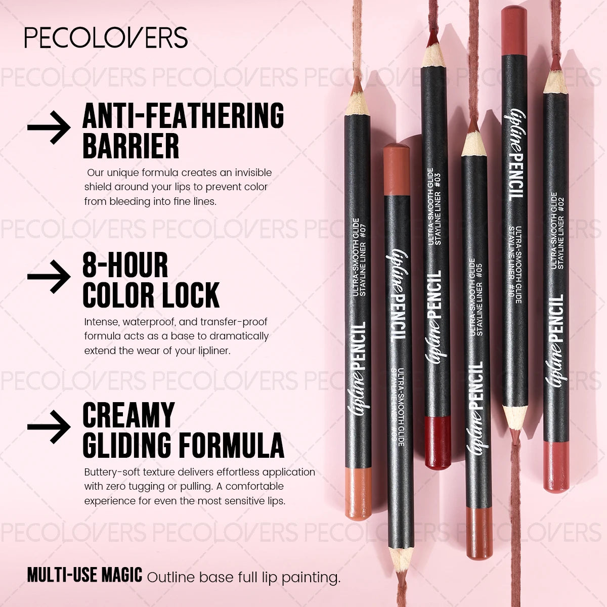 Nude Long-lasting Lip Liner Pencil Matte Lipstick Pen Effect Zpaxo