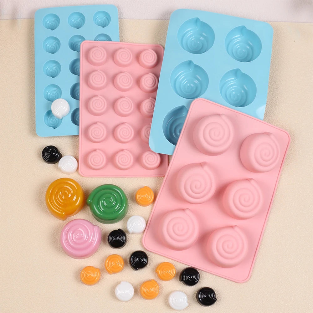 Chocolate Silicone Mold DIY Walnut Worm Donut Flower Heart Square Round Semicircle Fondant Candy Jelly Cookie Dessert Baking Zpaxo