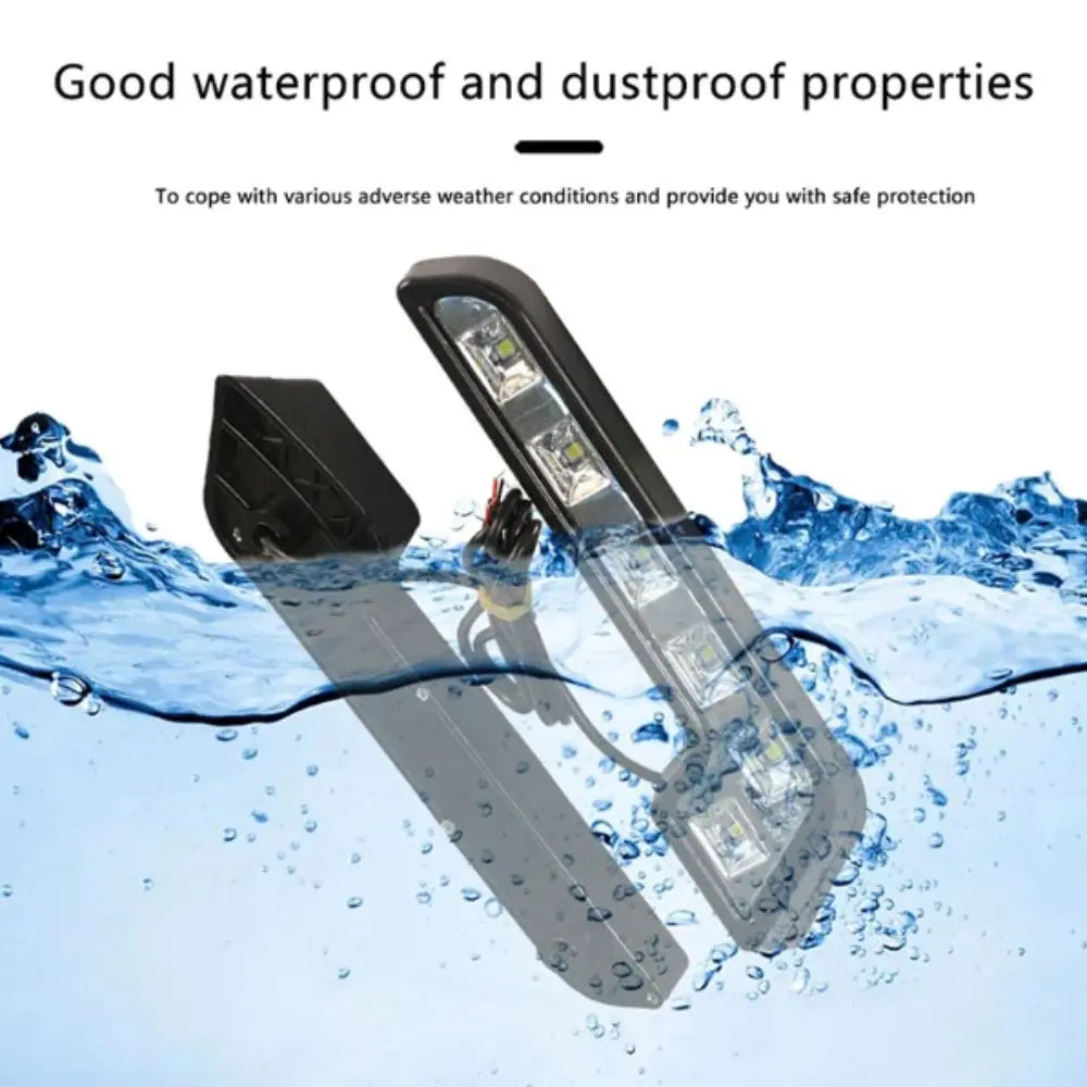 Replacement 12V Daytime Running Lights 6 LED Bright L Shaped Driving Zpaxo