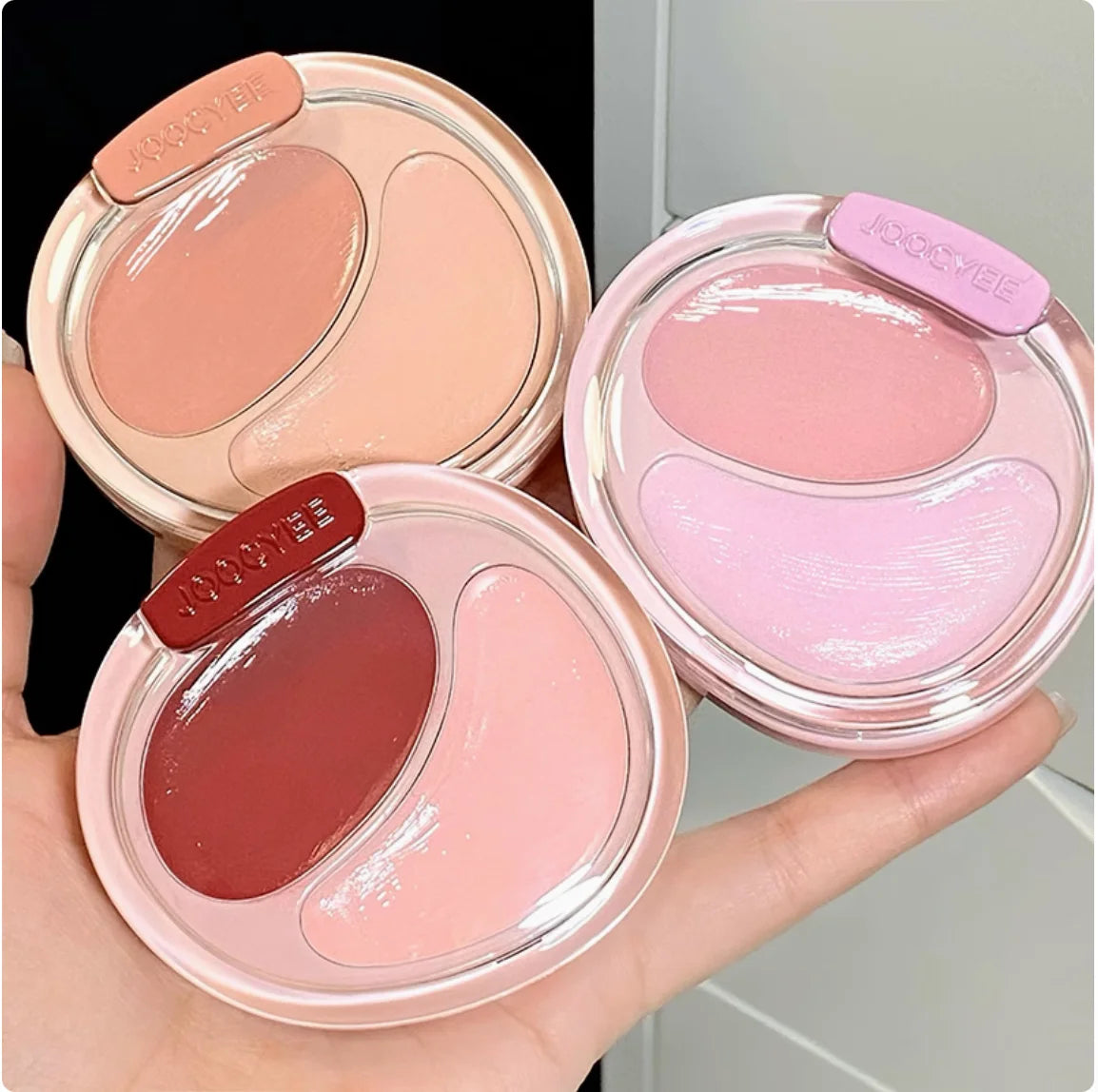 JOOCYEE Dual Blush Cream Duo HIGHLIGHTER Long-lasting Natural-looking Zpaxo