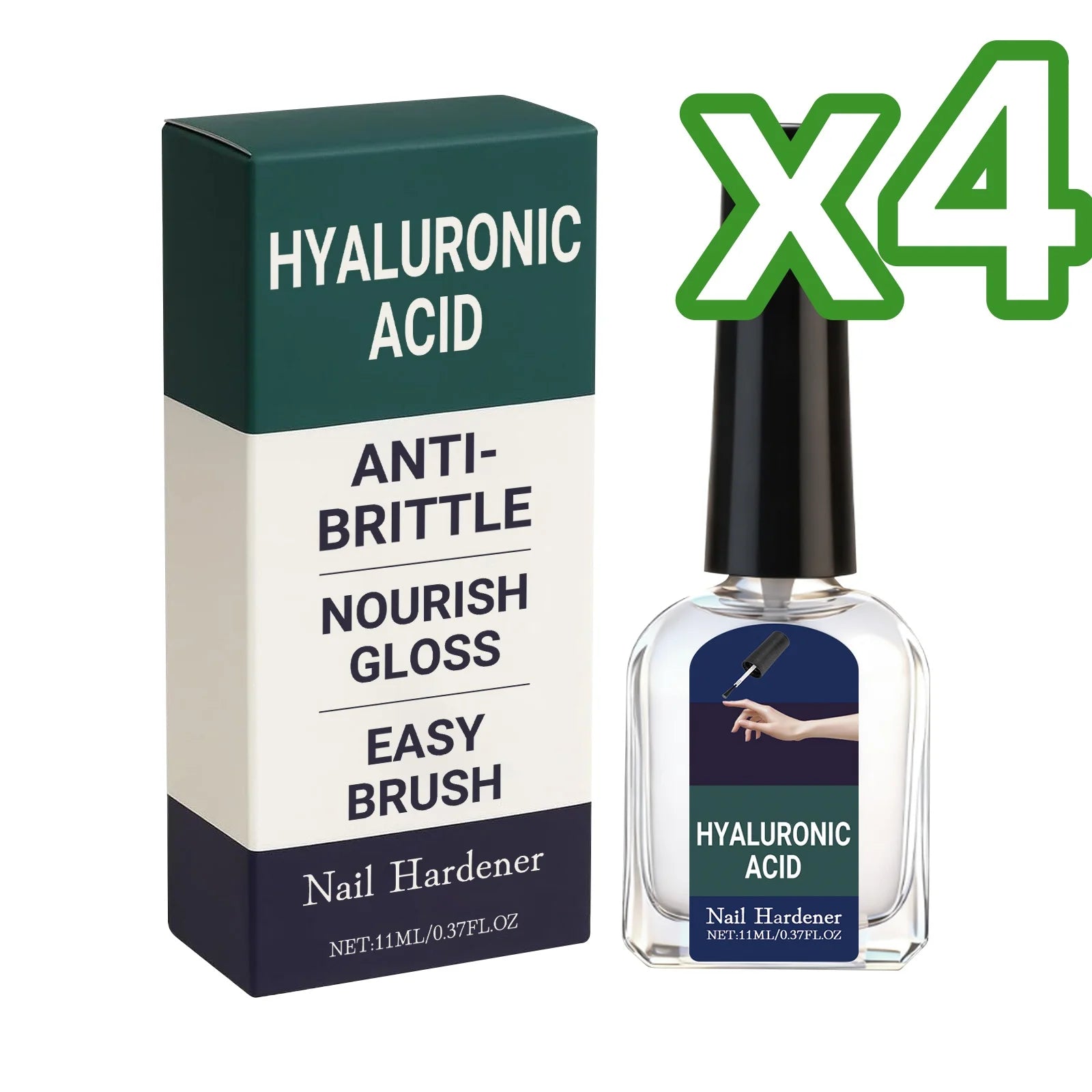 Hyaluronic Acid Nail Strengthening Drops | Nail Hardener Serum Nail Treatment Serum Zpaxo 11ml Boxed x4PCS