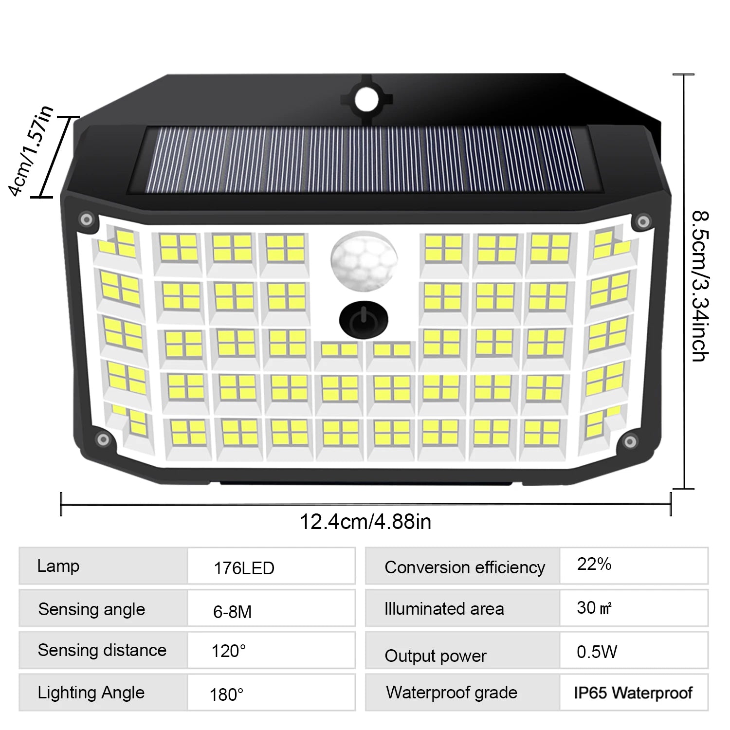 Solar Lights Outdoor Motion Sensor Solar Security Lights IP65 Waterproof with 3 Lighting Modes Powered Wall Lights Outside Zpaxo