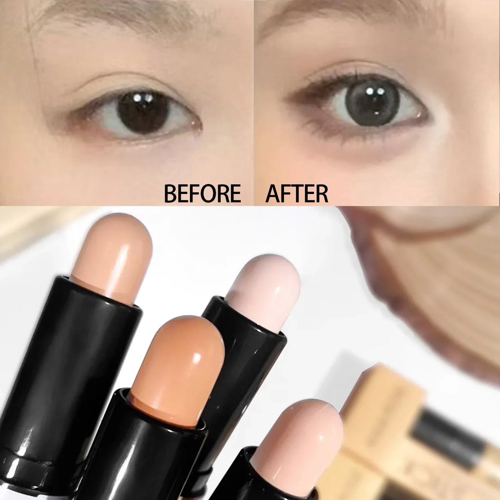 Double-ended Face Foundation Concealer Pen Highlighter Waterproof Zpaxo