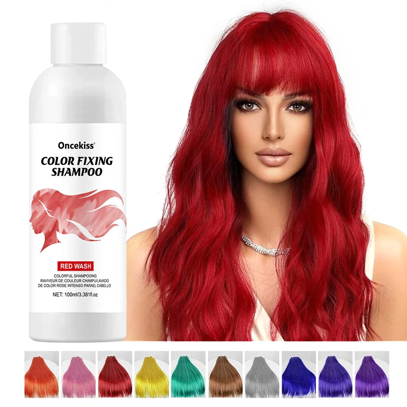 Semi-permanent Hair Color Dye Shampoo,Unisex Color Protecting And Fixing Shampoo Instant Hair Color Long-lasting Shine Hair Care Zpaxo