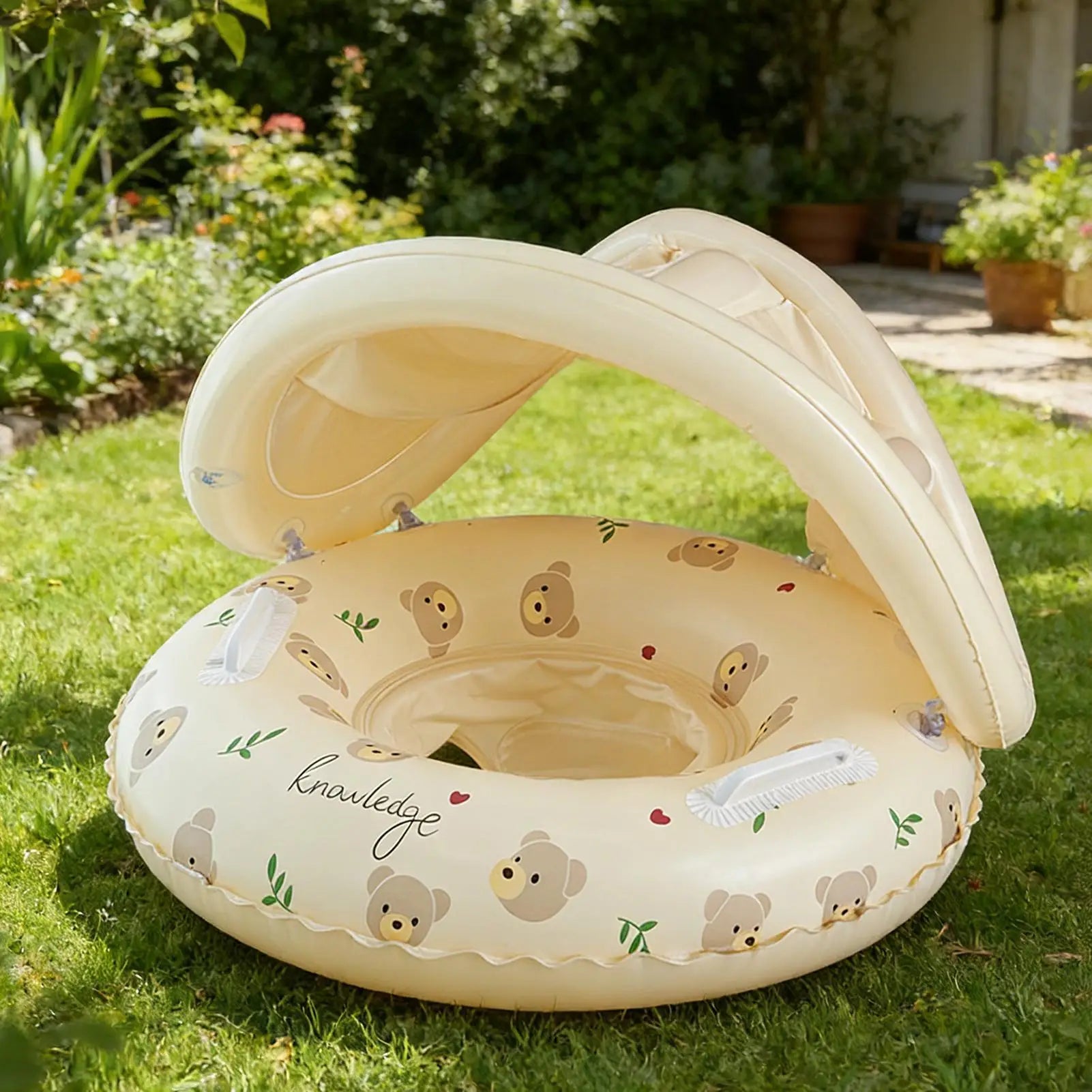 Kid Swim Float Portable Sun Protection Swimming Beach Bathtub Bath