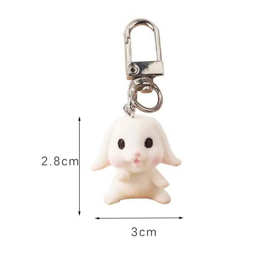 Gift Doll Accessories Resin Bag Trinket Car Pendant Rabbit Key Rings Keyring Ornaments Key Chain Pendant Rabbit Key Chain Zpaxo