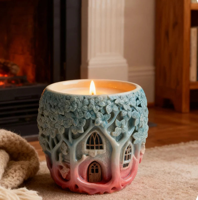Elf Treehouse Silicone Resin Mold – Candles, Vases & Plaster Silicone Craft Mold Zpaxo