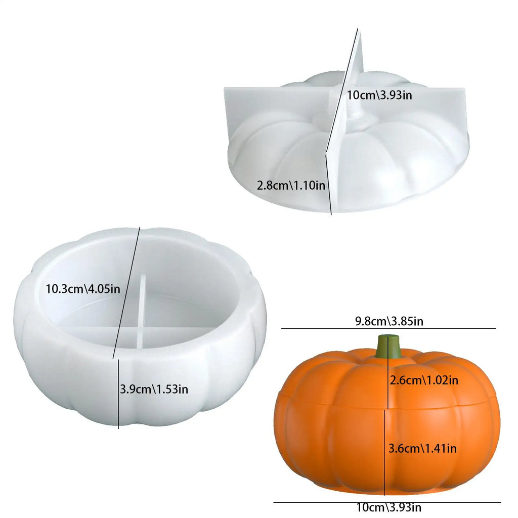 Pumpkin Mold Halloween Candle Holder Molds Reusable Containers