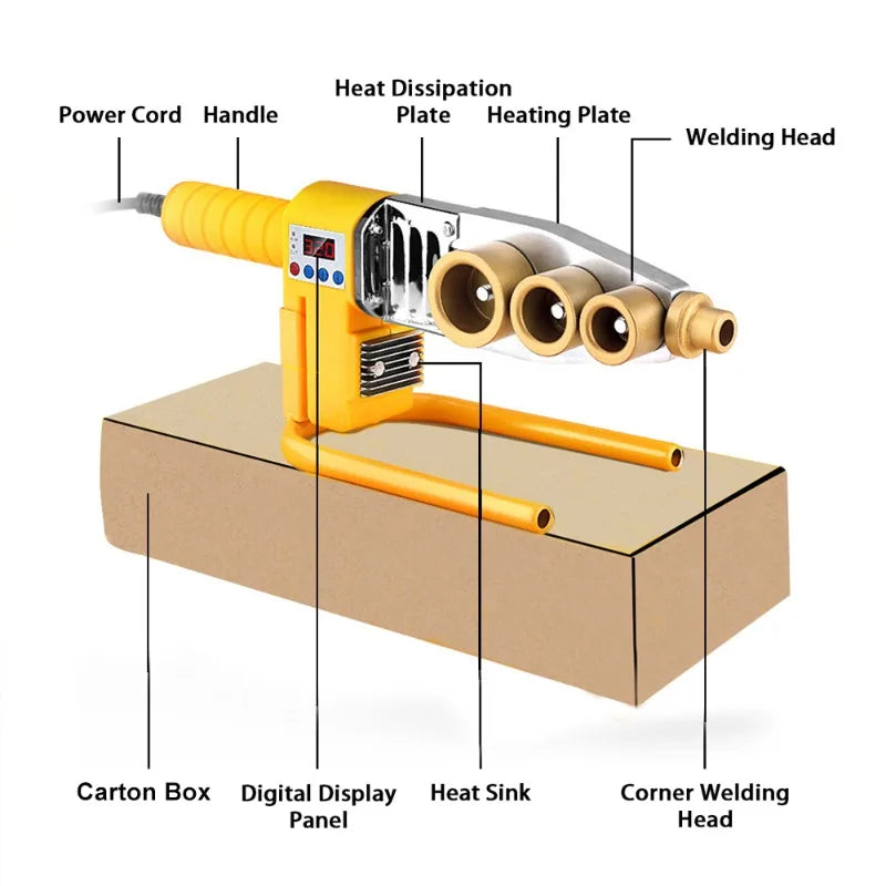 600 800 1000W Pipe Welding Machine Soldering Iron Plastic PB PP PE