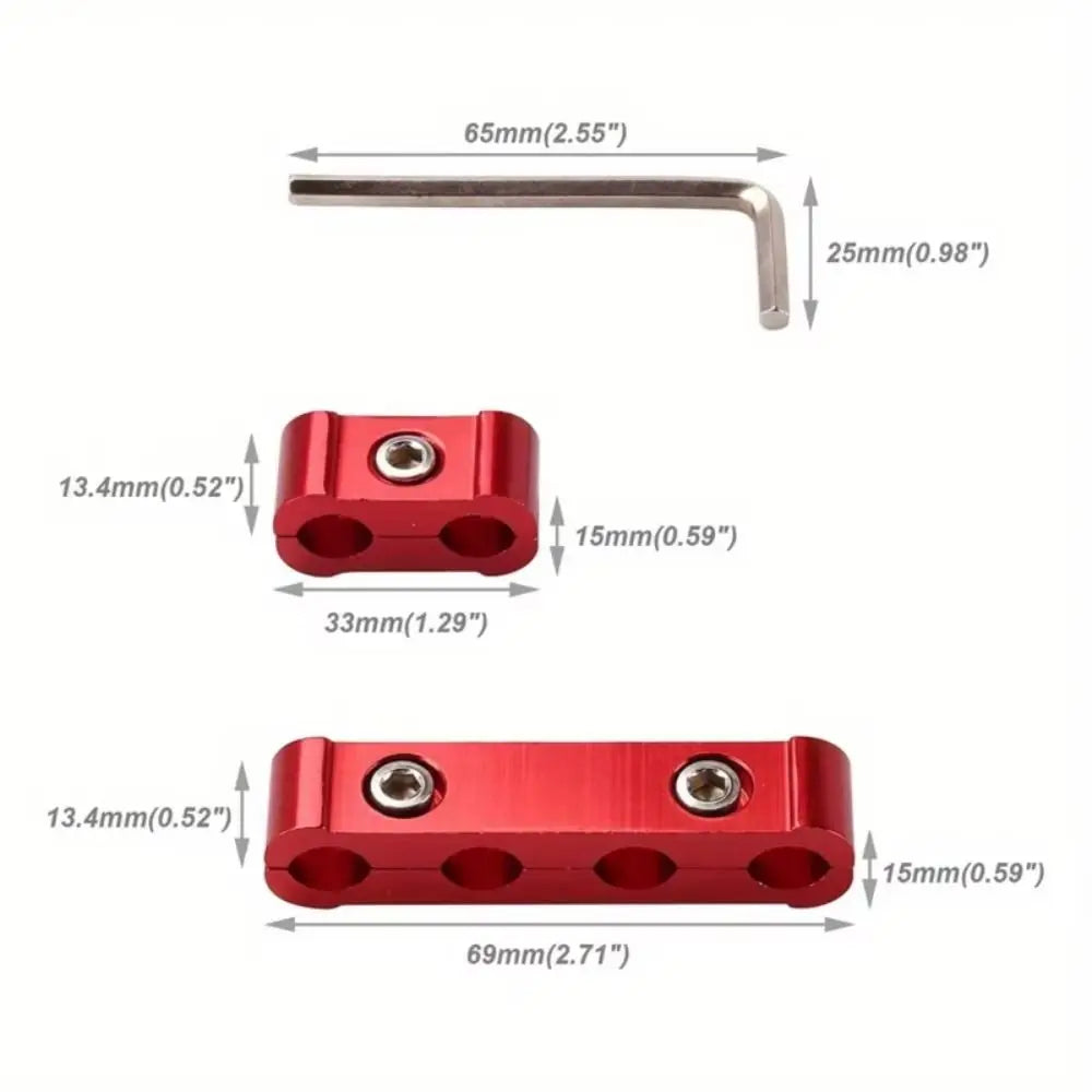 3pcs Three Dividers Spark Plug Wire Dividers Aluminum Performance Ignition Wire Fixing Clamps Durable Construction Zpaxo