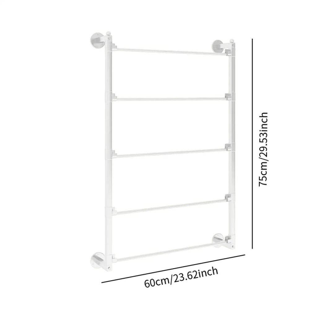 Ribbon Organizer Wall Mount Display Rack Metal Necktie Holder Scarf Rack for Craft Room Wrapping Paper Vinyl Rolls Retail Stores Zpaxo