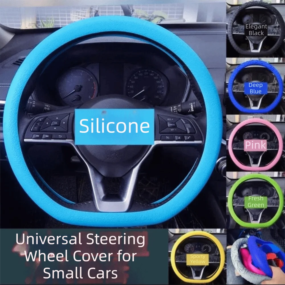 Ultra-thin Silicone Car Steering Wheel Cover Anti-slip Texture Soft Zpaxo