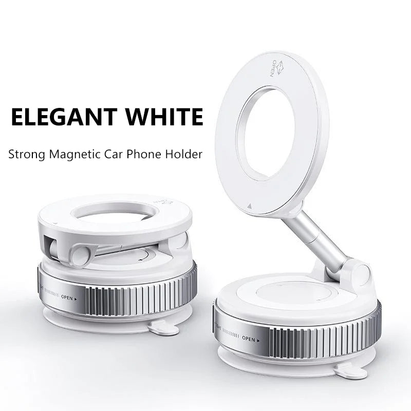 Magnetic Vacuum Car Phone Holder 360 Rotation Suction Cup Navigation