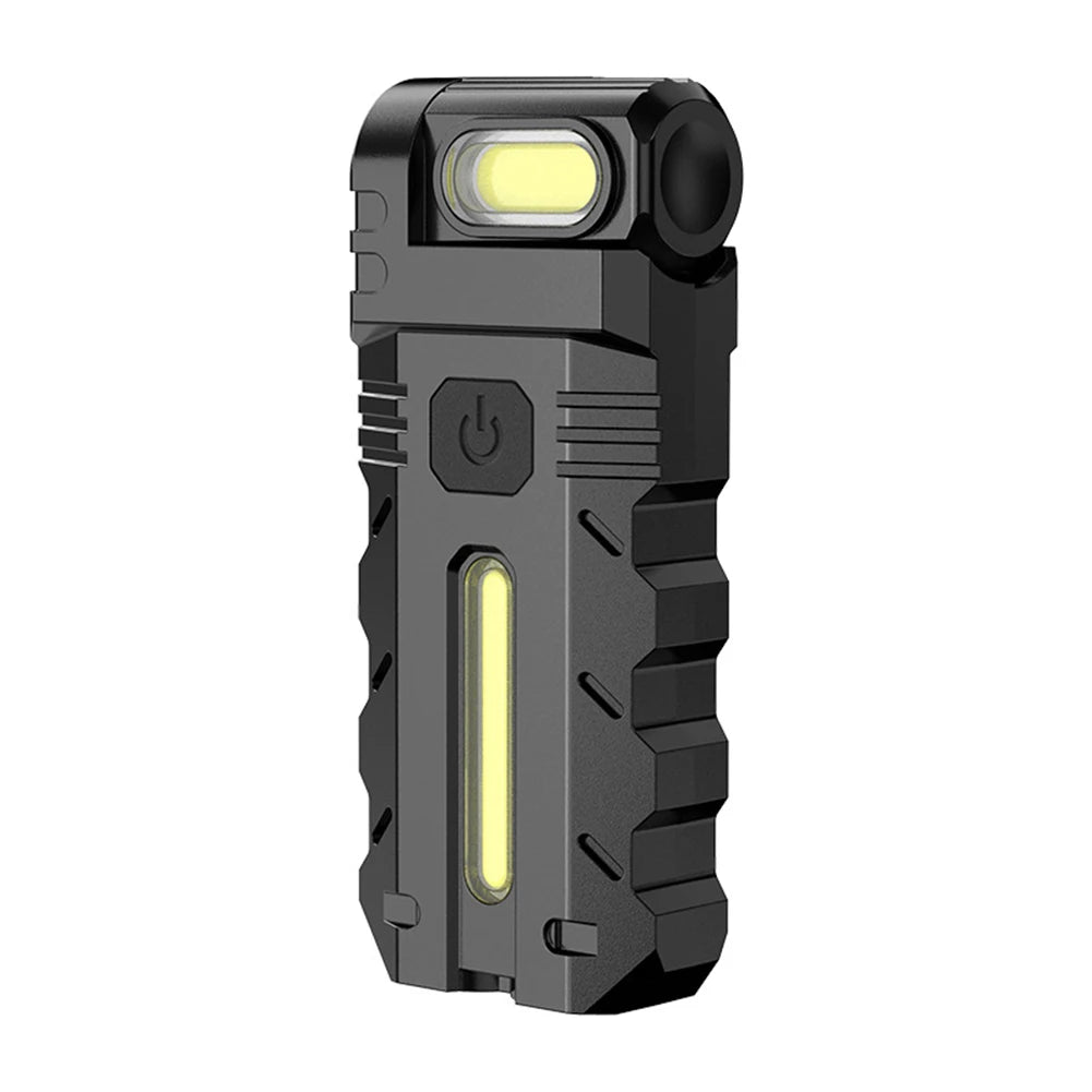 Magnetic LED Flashlight Compact Torch 180 Degree Rotating Head EDC