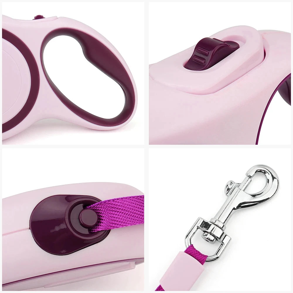 3m 5m Dog Leash Strong Nylon Puppy Lead For Small Medium Large Dogs Cats Automatic Retractable Durable Pet Supplies Zpaxo