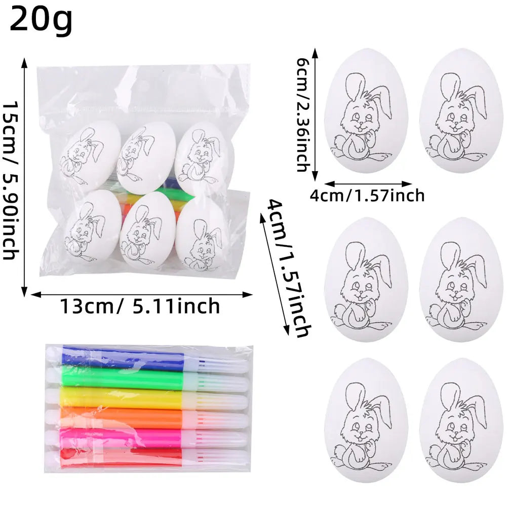 Easter Eggs Painting DIY Design Boys Girls Paintable Doodle Egg