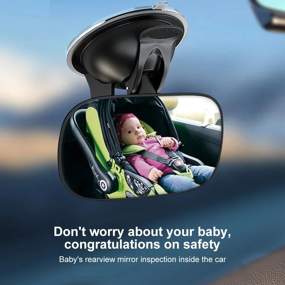 Universal 360 Adjustable Car Baby Safety Mirror Rear Facing Seat Wide