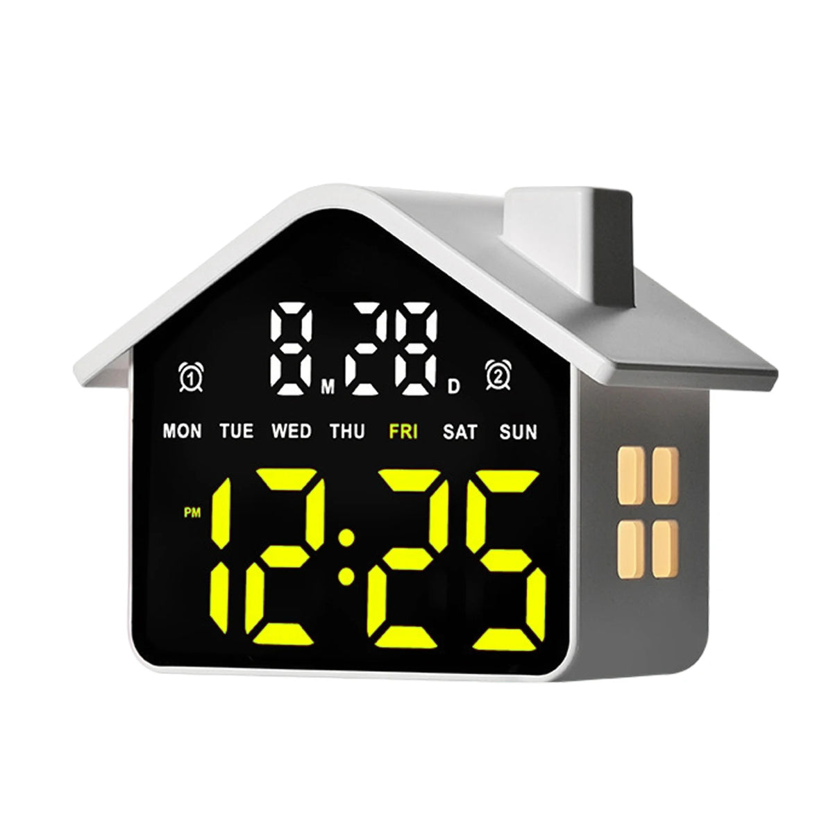 Led House Shaped Digital Alarm Clock Simple Electronic Small Night Zpaxo Style G