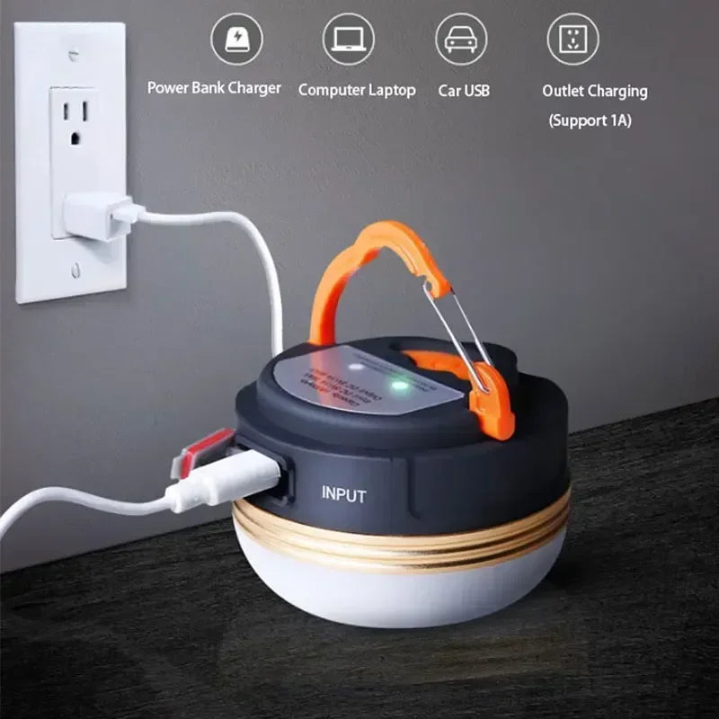 10W COB+LED Camping Lantern – USB Rechargeable 1800mAh