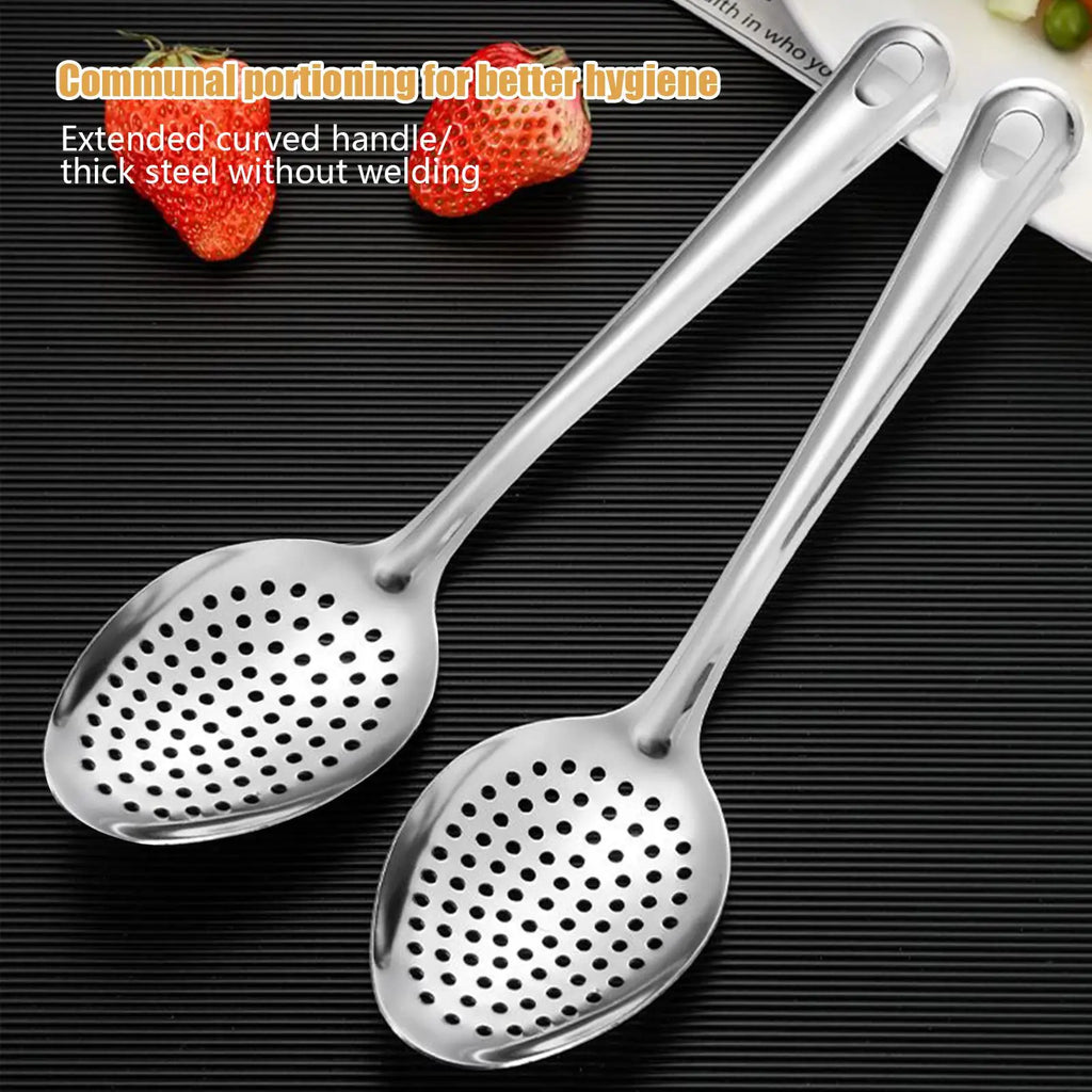 Metal Slotted Spoon 15IN Straining Spoon Nonstick Tools Scoop Utensil Skimmer Spatula for Mixing Baking Outdoor Buffet Frying Zpaxo Default Title