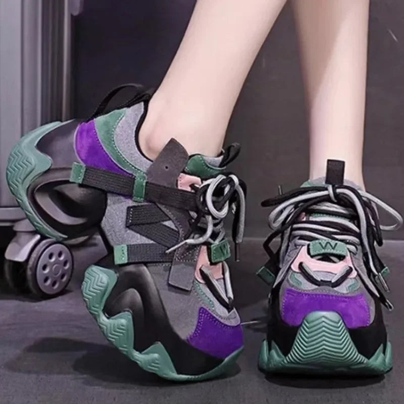 2025 Platform Sneakers Women Sports Ladies Trainers Vulcanized Shoes Zpaxo