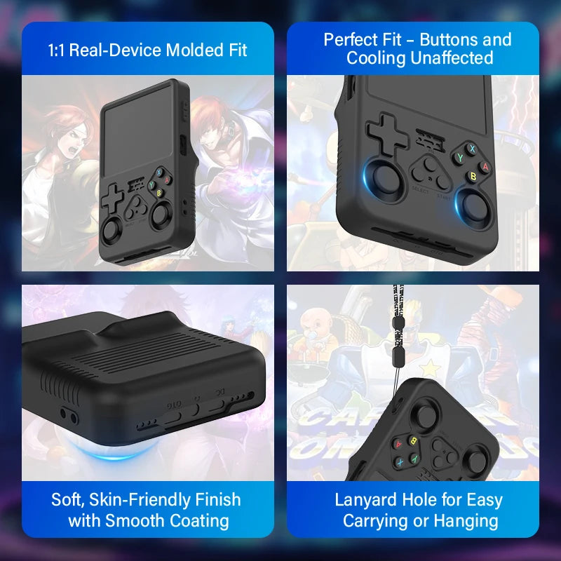 Case R36s Protective case For R36S Silicone Case Soft 360° drop protection Case For R36s Handheld Game Console Accessories Zpaxo