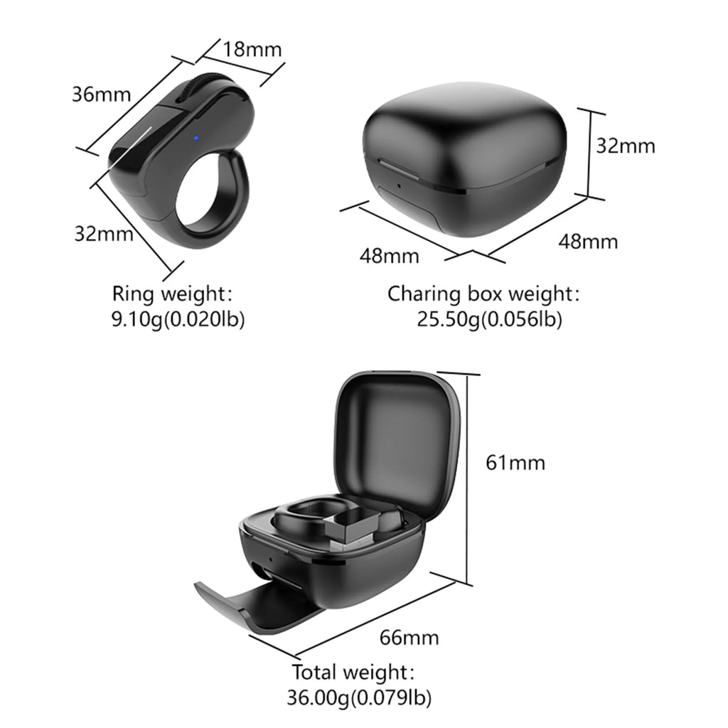 BT Remote Control Touchpad Air Finger Ring Mouse Wireless Scroller