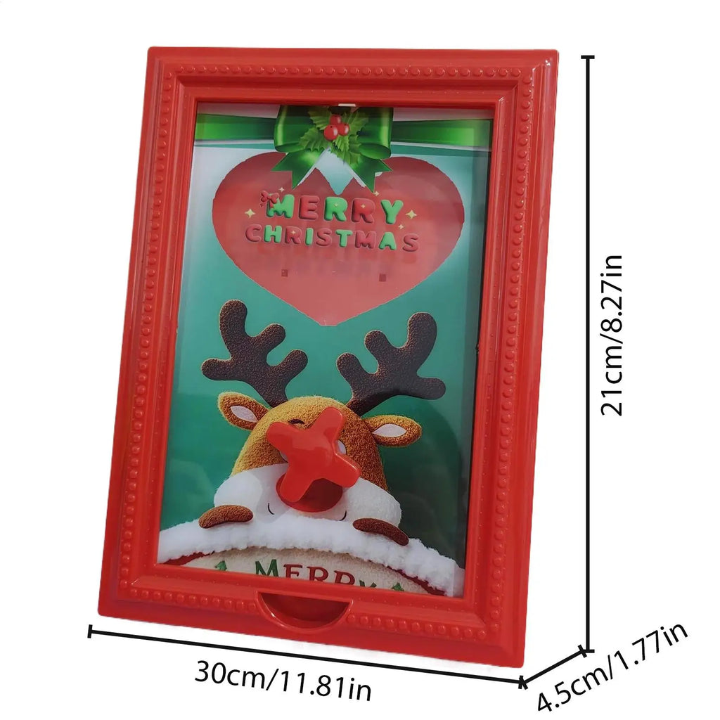Candy Dispenser Picture Frame Reindeer-themed Holiday Christmas Decor