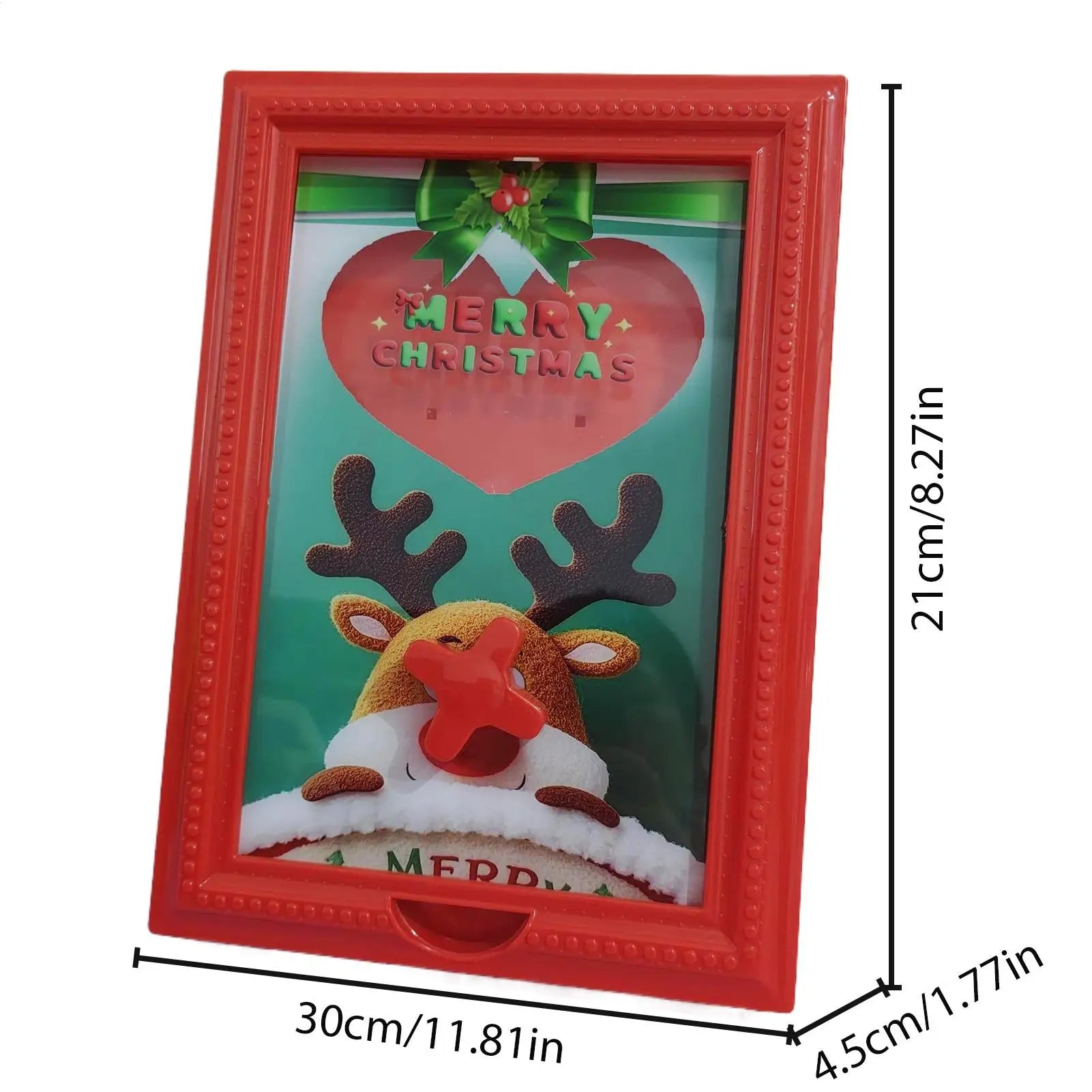 Candy Dispenser Picture Frame Reindeer-themed Holiday Christmas Decor