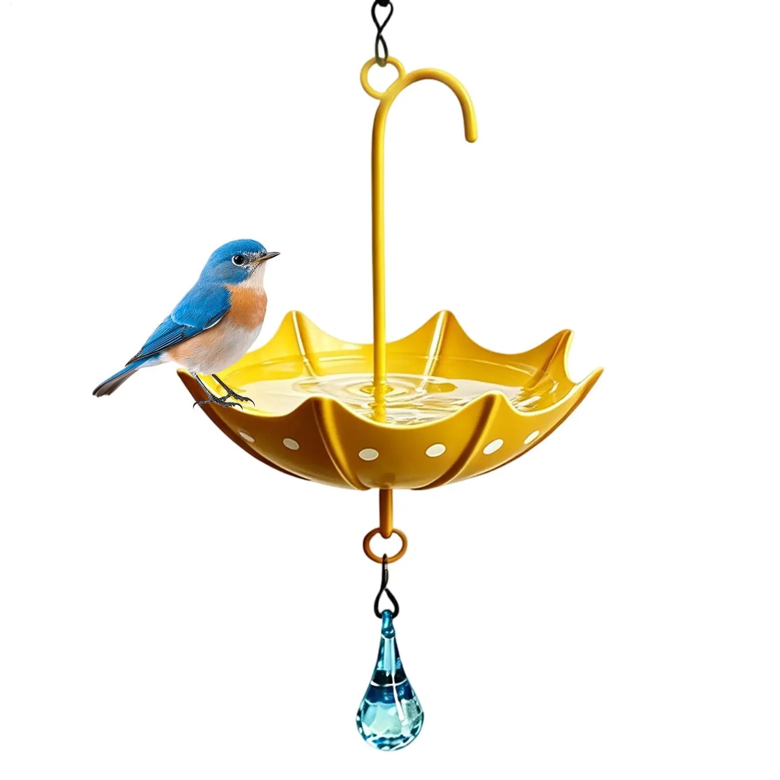Umbrella Hanging Bird Bath & Hummingbird Feeder for Garden Hanging Bird Bath Zpaxo