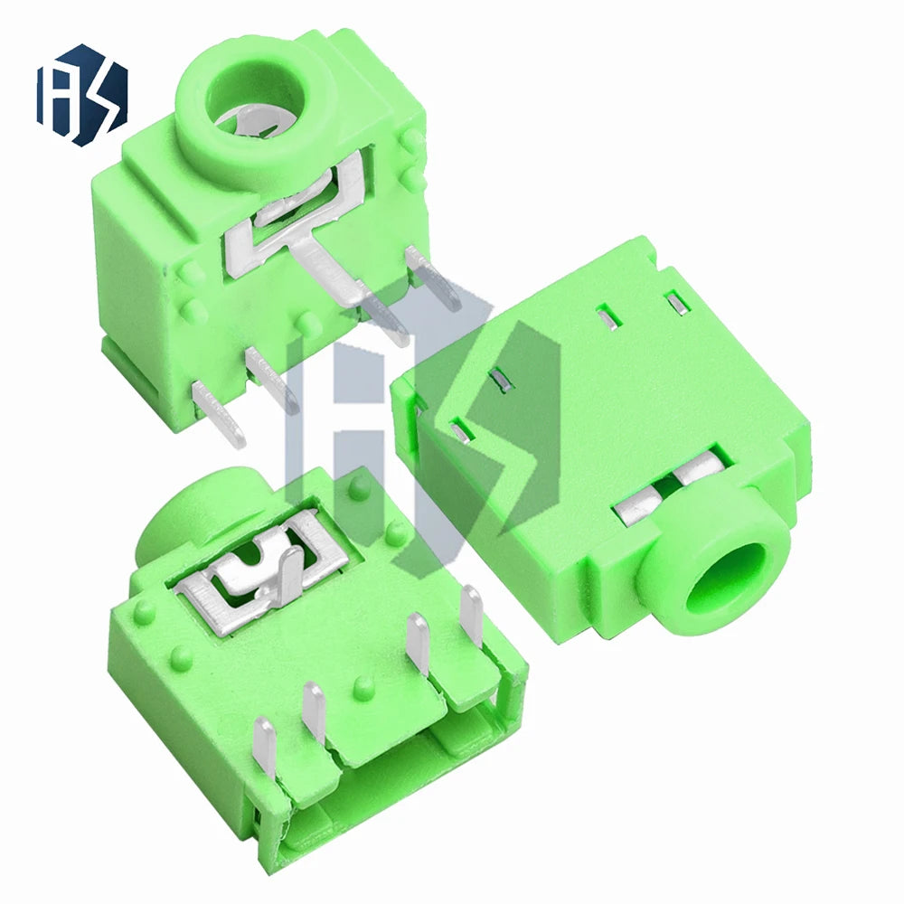 PJ-307 Stereo Jack Socket PCB-Mounted Audio Connector 3F07 Zpaxo