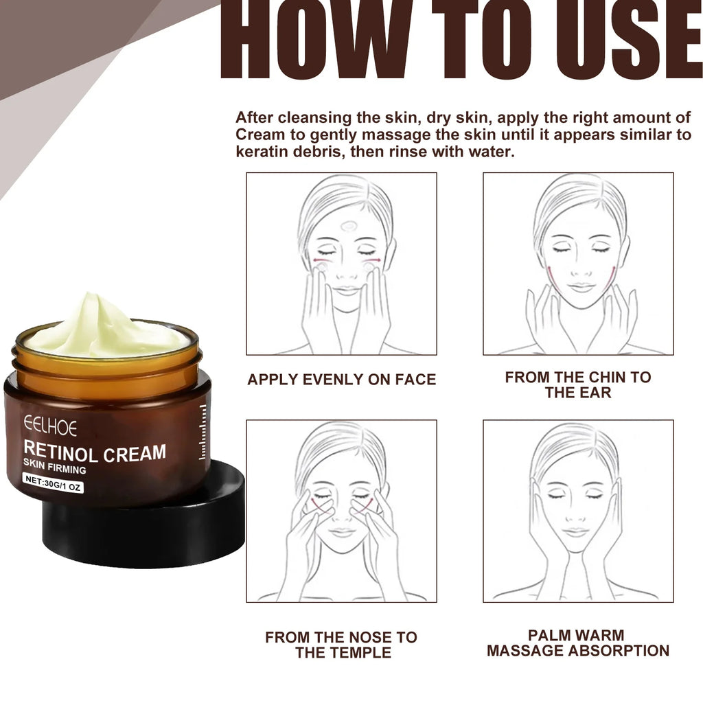 Double Retinol Facial Cream Anti-aging Fade Fine Line Wrinkle Firming Lifting Repair Skin Barrier Brightening Moisturizing Cream Zpaxo