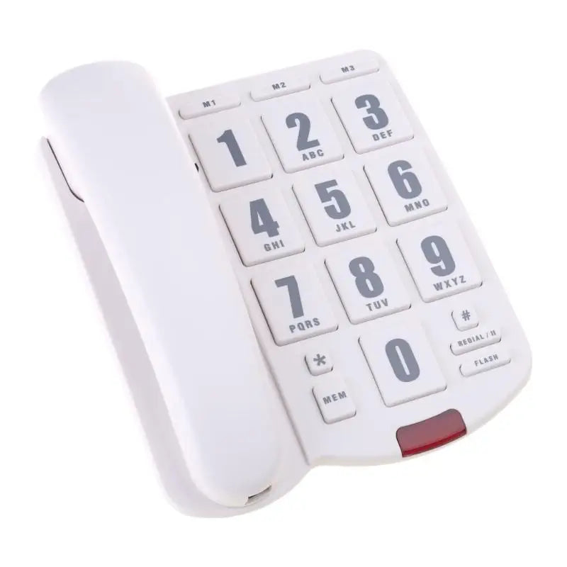 652F Big Button Landline Phone Desktop Telephone Loud Ringtone Fixed Zpaxo