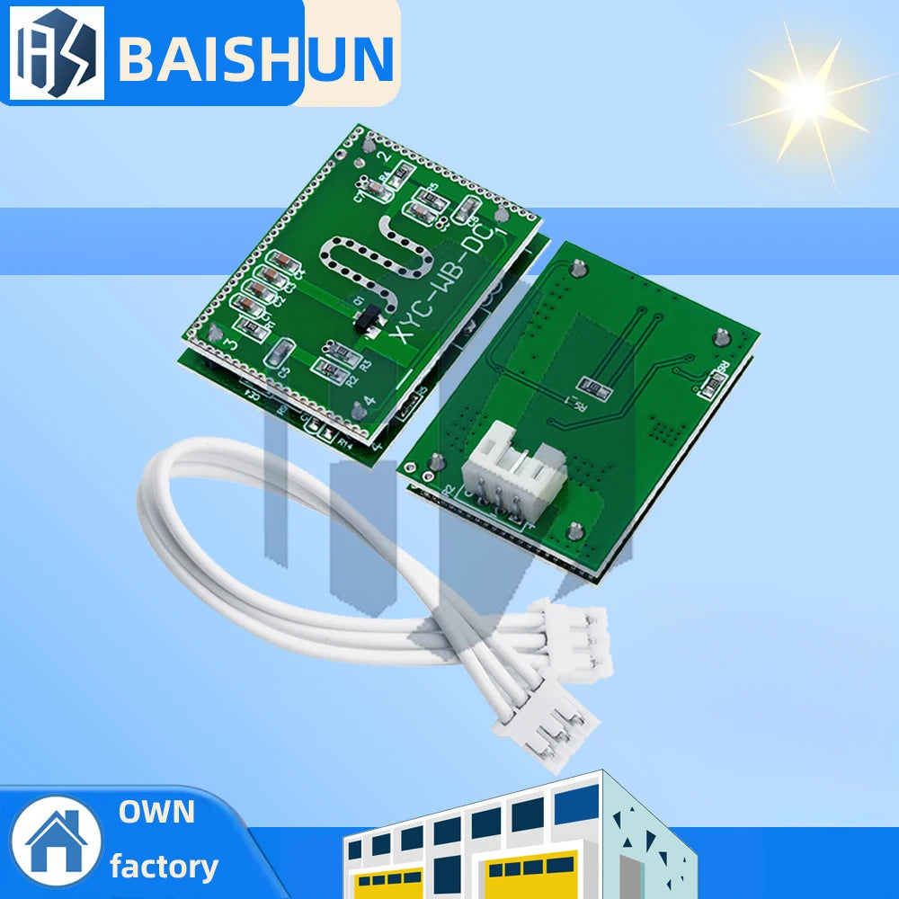1PCS Strong Anti-jamming! 5.8GHZ Microwave Radar Sensor 6-9M Smart Trigger Switch Module 3.3-20V DC for Home Control Zpaxo