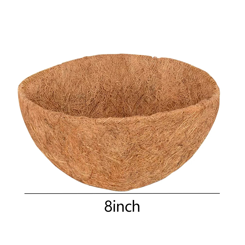 Natural Hanging Basket Liner Multifunctional Coconut Planter Cushion Waterproof Cuttable Replaceable for Garden Balcony Supplies Zpaxo