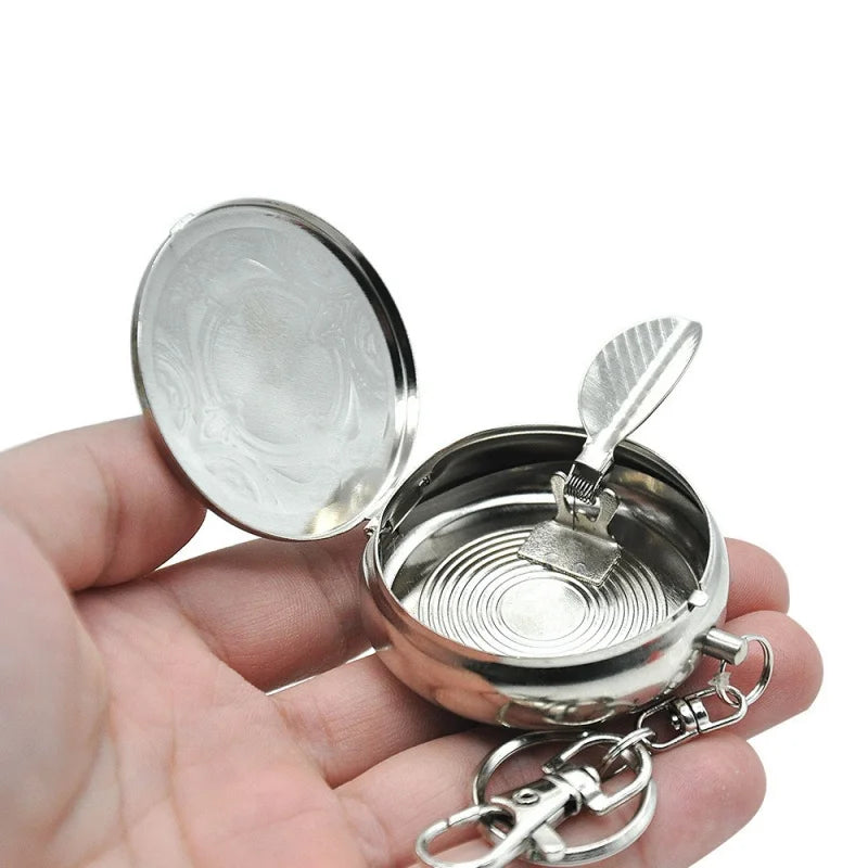 Portable ashtray Pocket watch model Metal ashtray key chain model mini ashtray Zpaxo