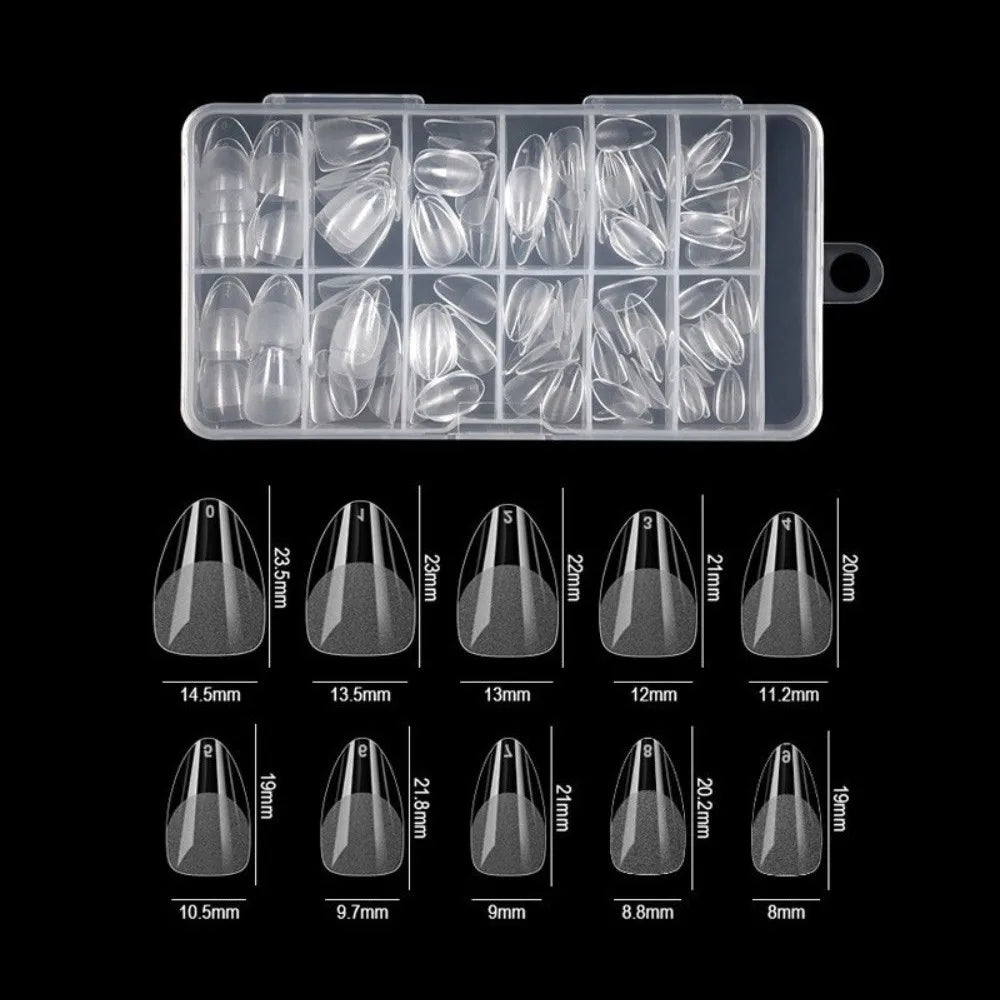 120 Short Square Nail Tips Half Matte Almond Shape False Nails Zpaxo 120pcs Half almond