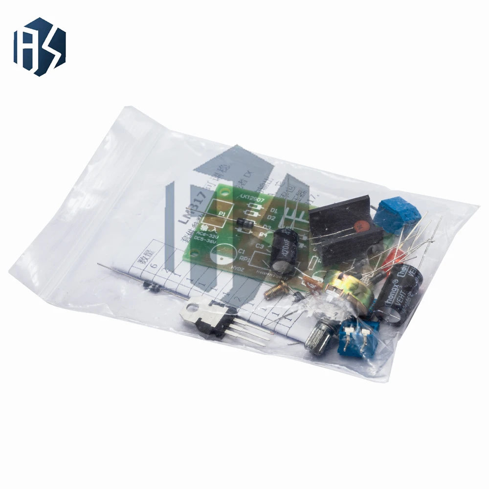 LM317 Adjustable DC Power Supply Kit (1-10 PCS): Continuous Voltage Regulator for Educational Training Labs Zpaxo