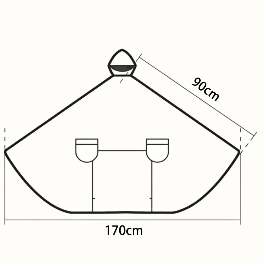 Thickened Material Rain Poncho Extended Wide Brim Oversized Design Waterproof Coat Lengthened Coverage Waterproof Construction Zpaxo