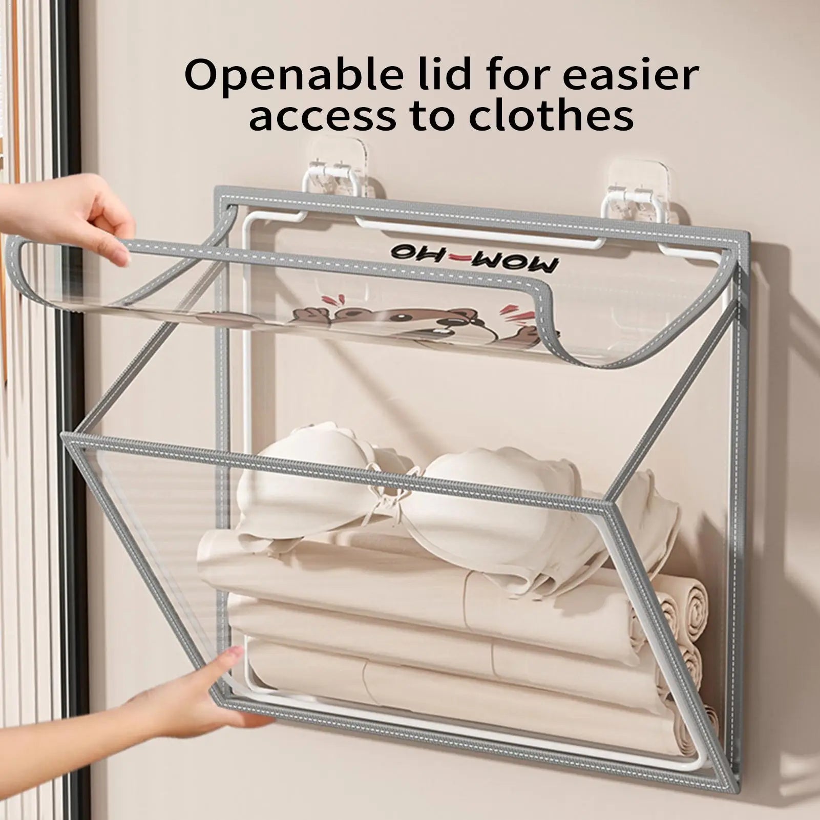 Wall Mounted Laundry Hamper Foldable Waterproof Space Saving Storage