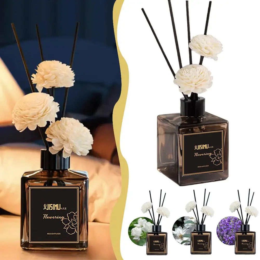 50ml Flameless Reed Diffuser | Natural Essential Oil Air Freshener Reed Diffuser Set Zpaxo